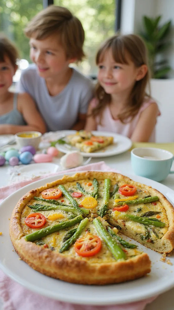 20 Beautiful Easter Breakfast Ideas to Wow Your Whole Family - 3. Spring Vegetable Frittata 1