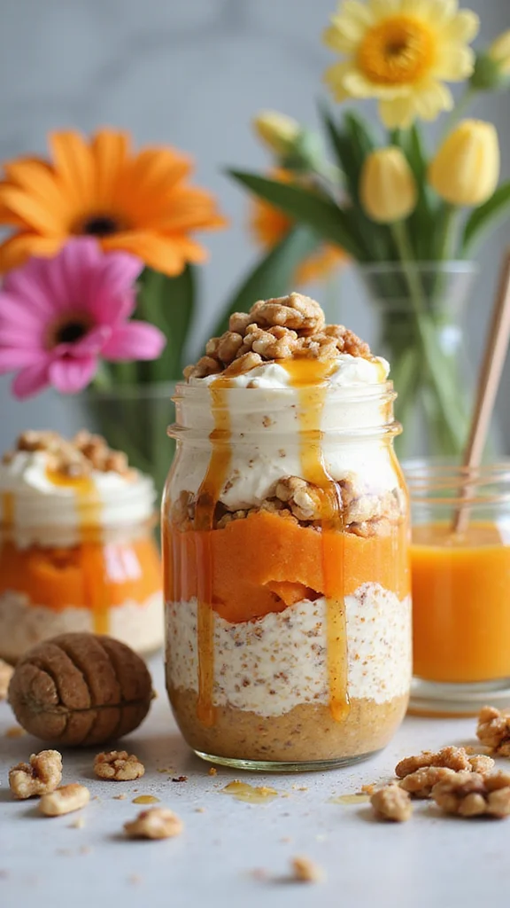 20 Beautiful Easter Breakfast Ideas to Wow Your Whole Family - 8. Carrot Cake Overnight Oats 1