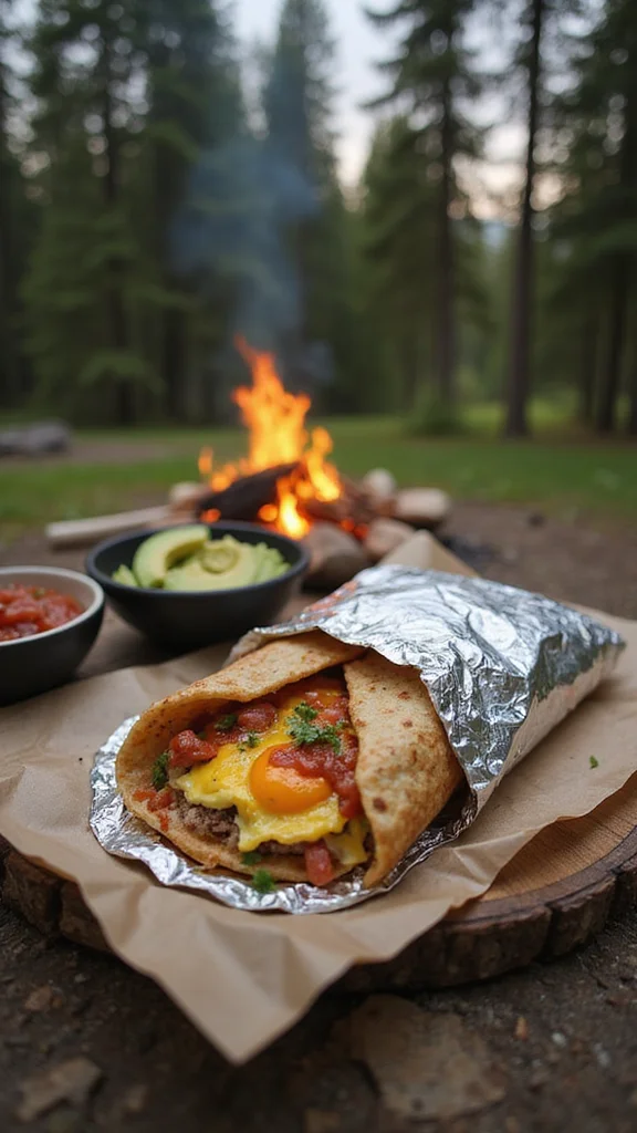 20 Easy Camping Breakfast Ideas That Require No Refrigeration - 13. Breakfast Burritos 1