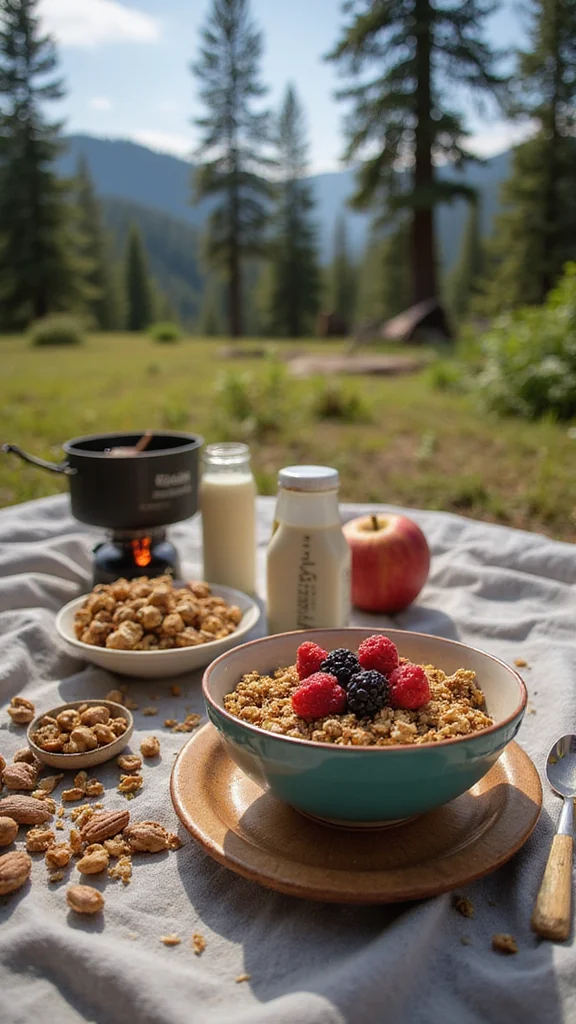20 Easy Camping Breakfast Ideas That Require No Refrigeration - 2. Granola with Nut Milk 1