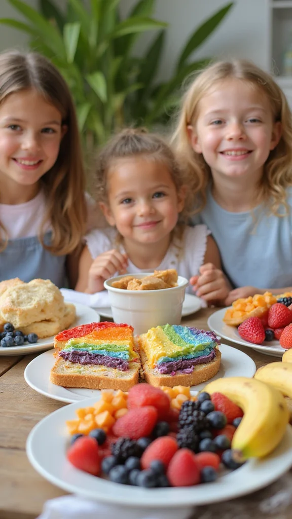 20 Fun Breakfast Ideas for Kids That Make Every Morning Exciting - 2. Rainbow Toast 1