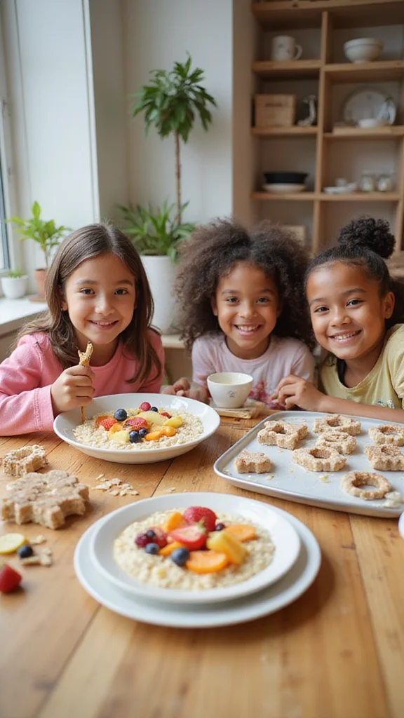 20 Fun Breakfast Ideas for Kids That Make Every Morning Exciting - 7. Oatmeal Fun Shapes 1
