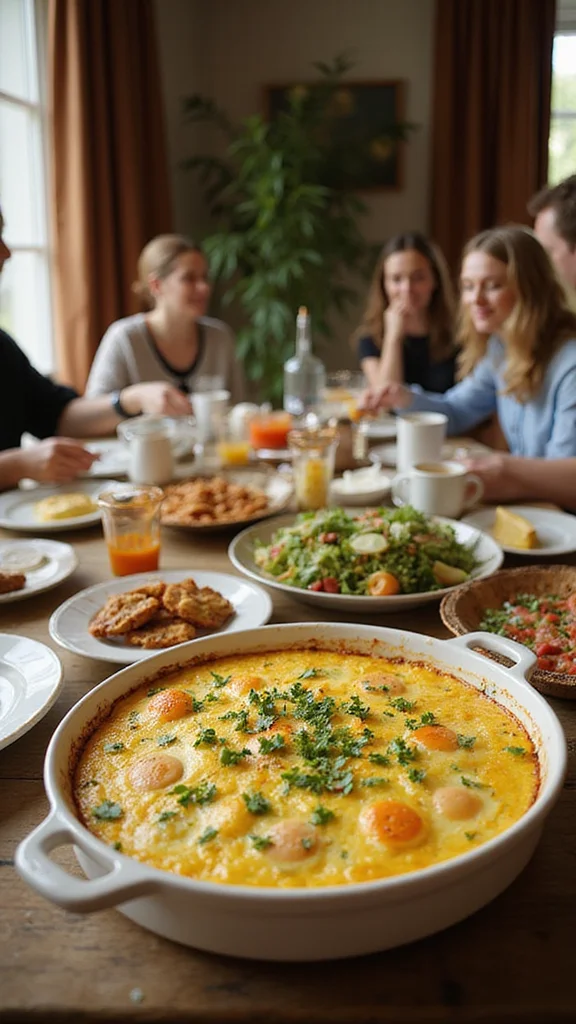 20 Impressive Breakfast Buffet Ideas for Your Next Brunch Party - 2. Egg Casserole Delight 1