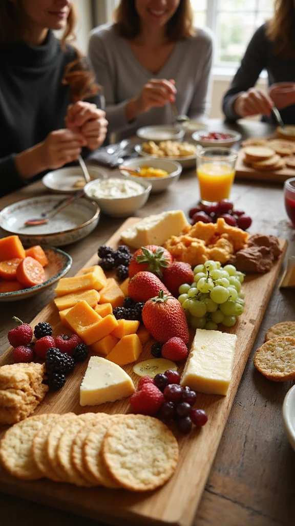 20 Impressive Breakfast Buffet Ideas for Your Next Brunch Party - 5. Fruit & Cheese Board 1