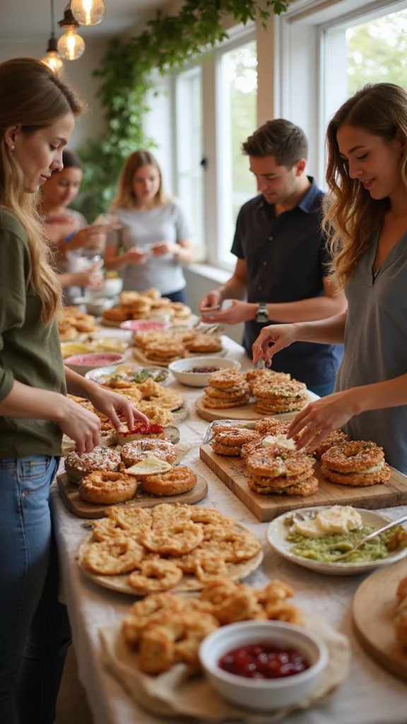 20 Impressive Breakfast Buffet Ideas for Your Next Brunch Party - 6. Mini Bagel Bar 1