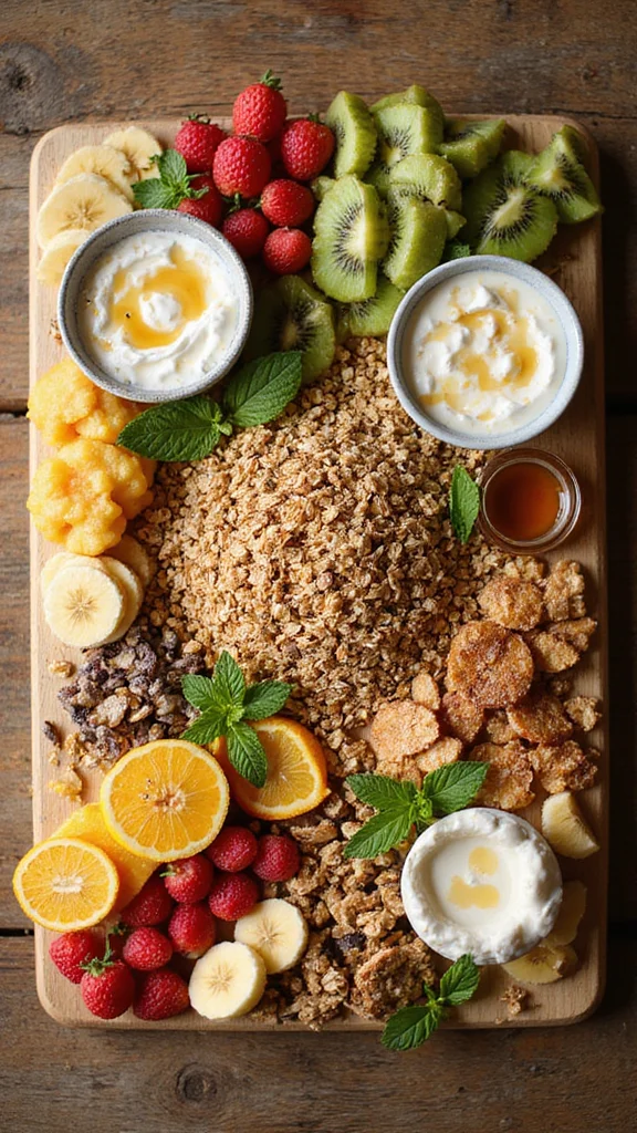 10 Mini Breakfast Grazing Board Ideas Perfect for Smaller Gatherings - 2. Wholesome Granola Delight 1