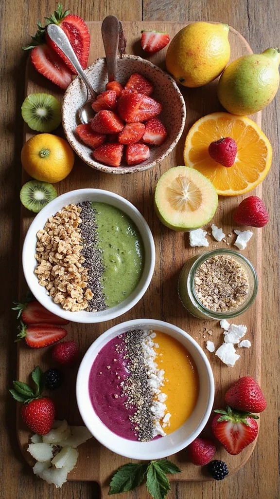 10 Mini Breakfast Grazing Board Ideas Perfect for Smaller Gatherings - 9. Smoothie Bowl Breakfast Board 1