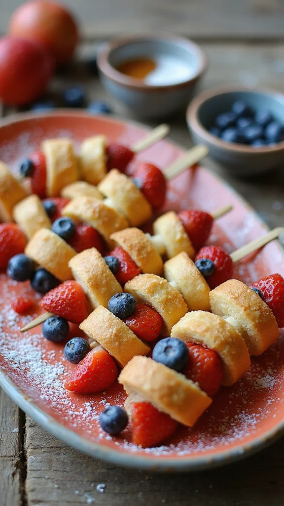 10 Sweet and Savory Potluck Breakfast Ideas to Please Every Guest - 2. Mini Pancake Skewers 1