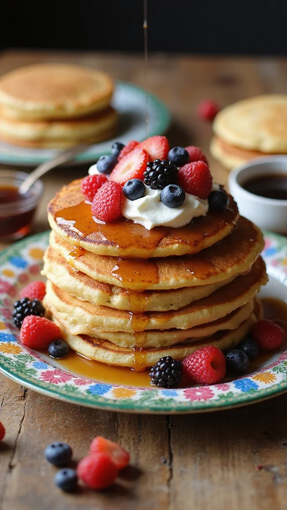 12 Crowd-Pleasing Potluck Breakfast Ideas for Any Occasion - 2. Fluffy Pancake Stacks 1