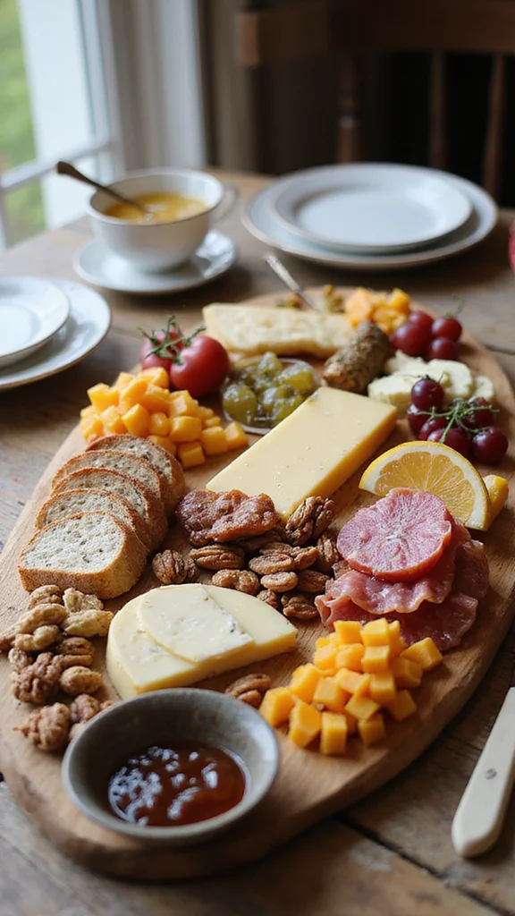 12 Elegant Breakfast Brunch Ideas to Genuinely Impress Your Guests - 12. Elegant Cheese and Charcuterie Board 1
