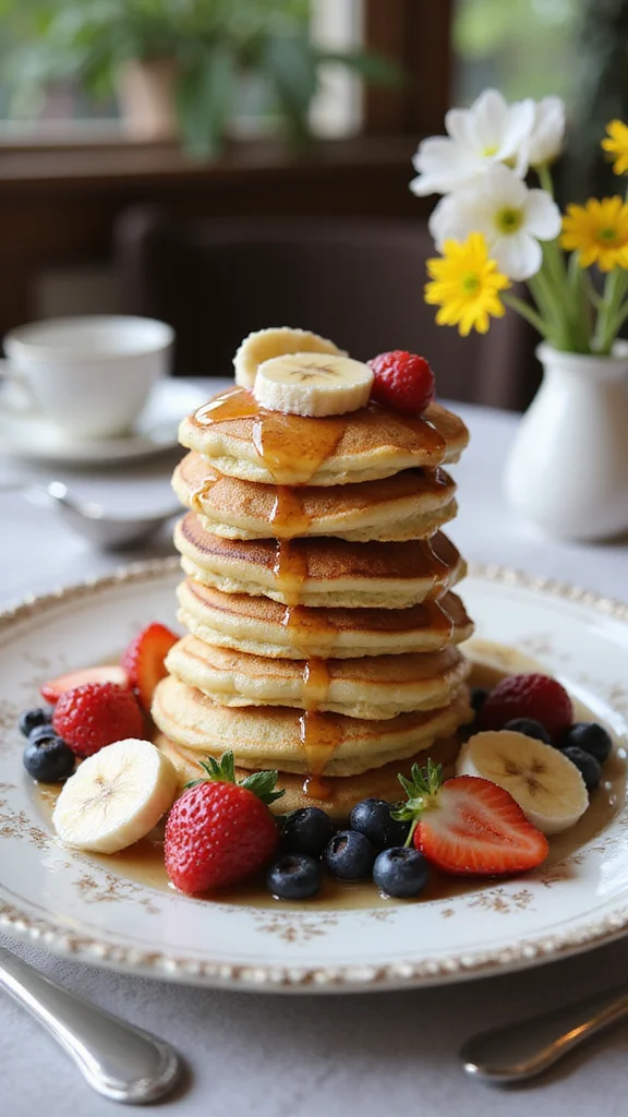 12 Elegant Breakfast Brunch Ideas to Genuinely Impress Your Guests - 5. Mini Pancakes with Fruit and Syrup 1