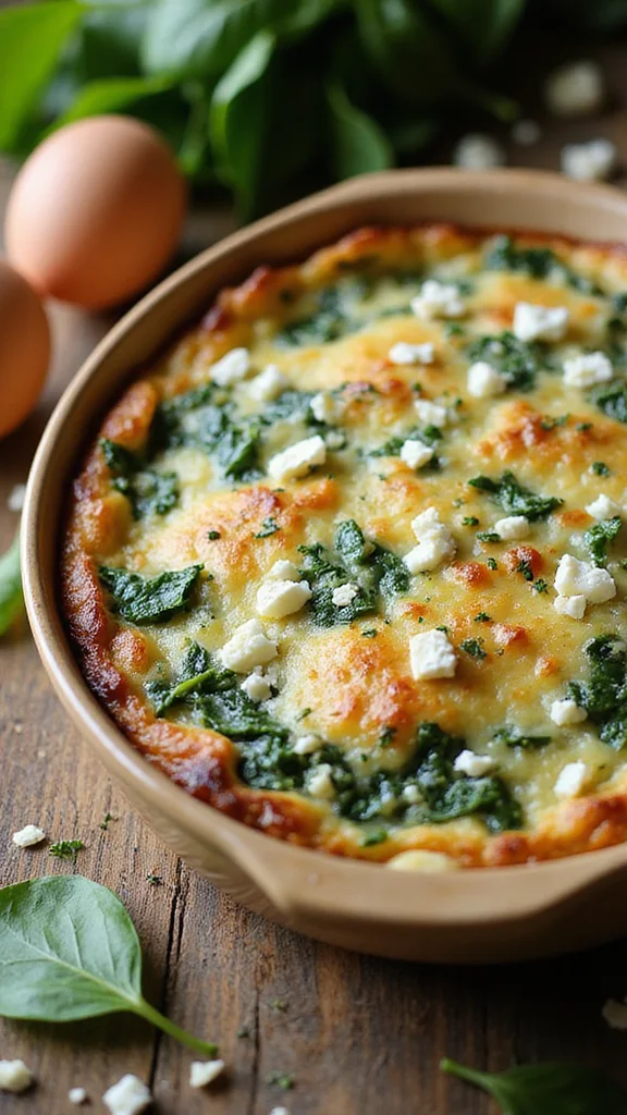 12 Healthy Breakfast Casserole Ideas That Never Sacrifice on Flavor - 1. Savory Spinach and Feta Casserole 1