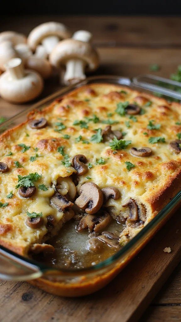 12 Healthy Breakfast Casserole Ideas That Never Sacrifice on Flavor - 4. Savory Mushroom and Cheese Strata 1