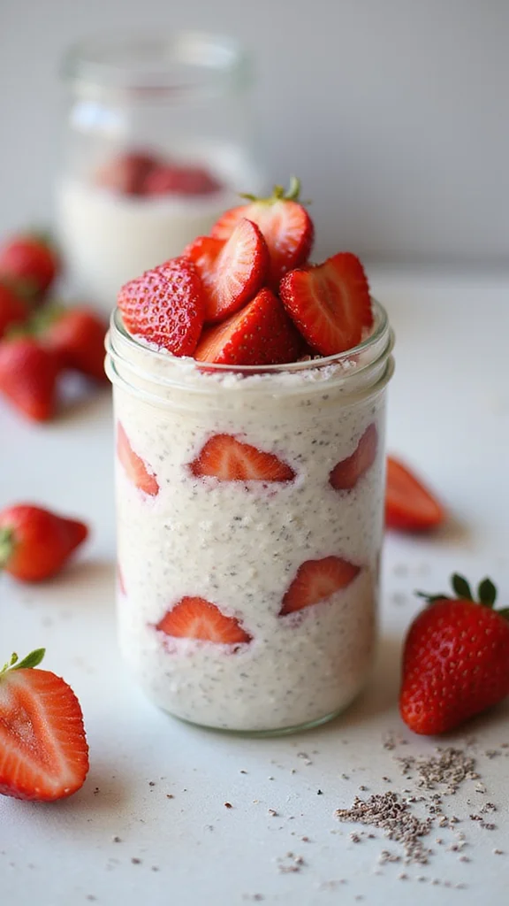 12 Healthy Strawberry Breakfast Recipes That Still Taste Totally Indulgent - 11. Strawberry Coconut Chia Pudding 1