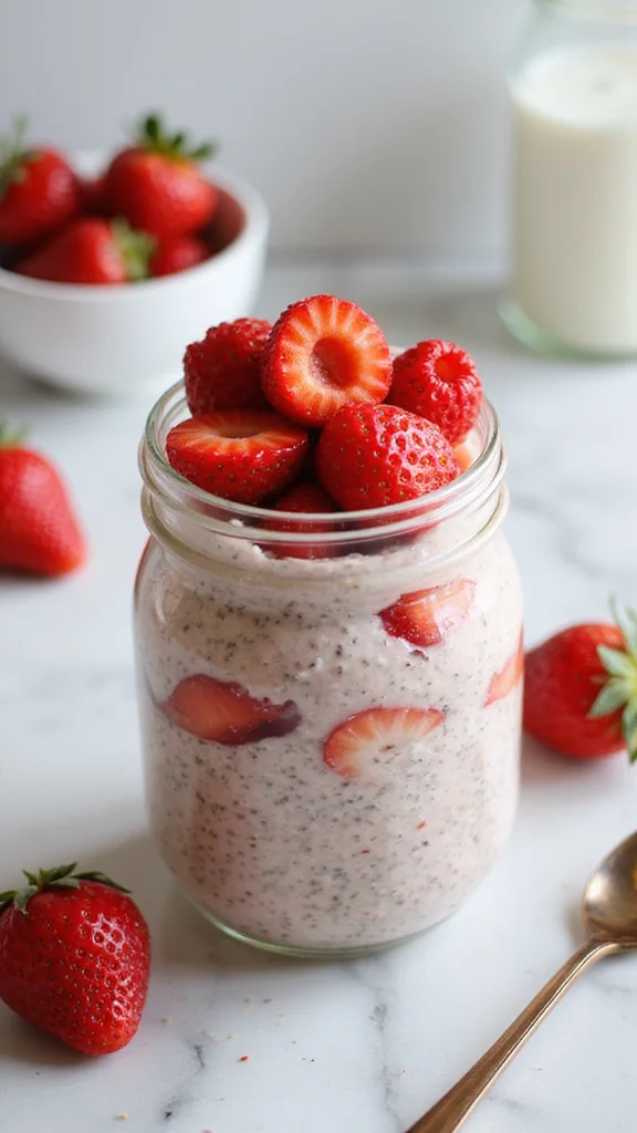 12 Healthy Strawberry Breakfast Recipes That Still Taste Totally Indulgent - 2. Strawberry Chia Seed Pudding 1
