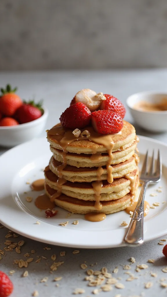 12 Healthy Strawberry Breakfast Recipes That Still Taste Totally Indulgent - 6. Strawberry Protein Pancakes 1