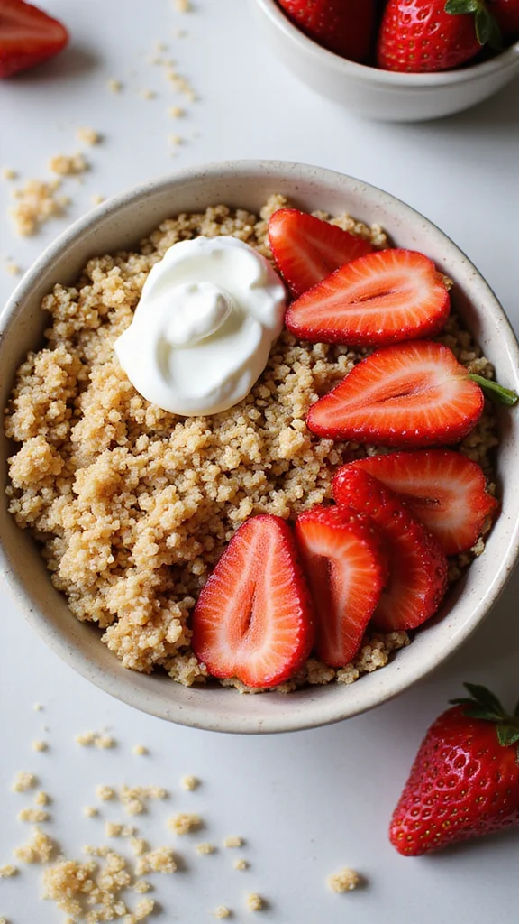 12 Healthy Strawberry Breakfast Recipes That Still Taste Totally Indulgent - 8. Strawberry Quinoa Breakfast Bowl 1