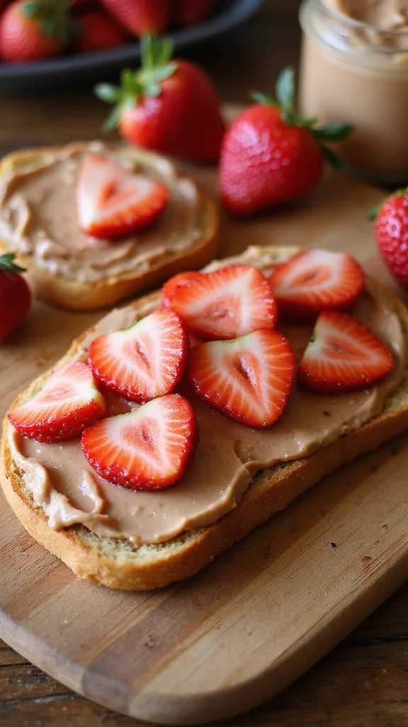 12 Healthy Strawberry Breakfast Recipes That Still Taste Totally Indulgent - 9. Strawberry Almond Butter Toast 1