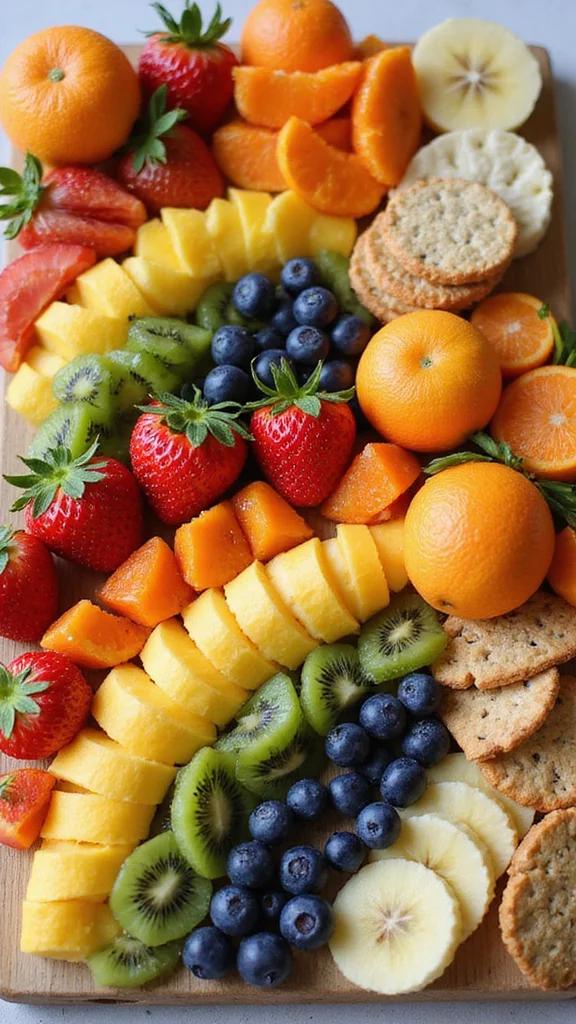 15 Beautiful Breakfast Grazing Board Ideas for Your Next Brunch - 12. Vibrant Rainbow Board 1