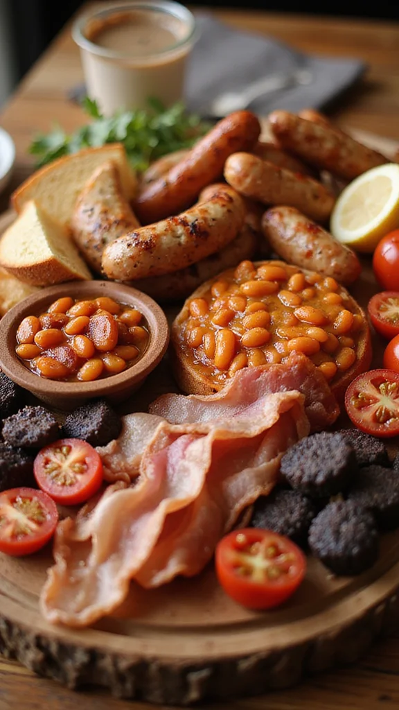 15 Beautiful Breakfast Grazing Board Ideas for Your Next Brunch - 13. English Breakfast Delight 1