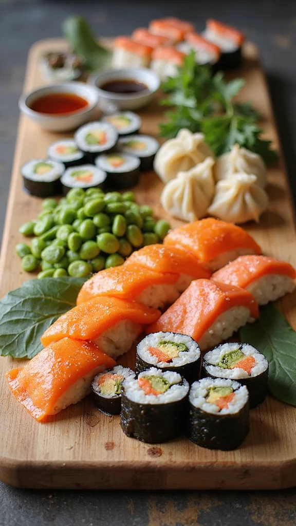 15 Beautiful Breakfast Grazing Board Ideas for Your Next Brunch - 14. Asian Fusion Breakfast Board 1