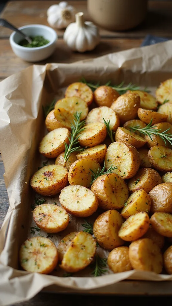 15 Crispy Breakfast Potato Recipes You'll Want to Make Every Weekend - 10. Garlic and Rosemary Roasted Potatoes 1