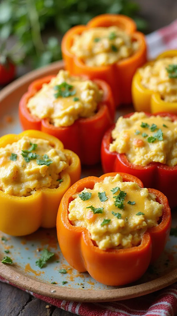 15 Easy Breakfast Brunch Ideas for a Crowd That Everyone Will Love - 11. Stuffed Peppers with Eggs 1