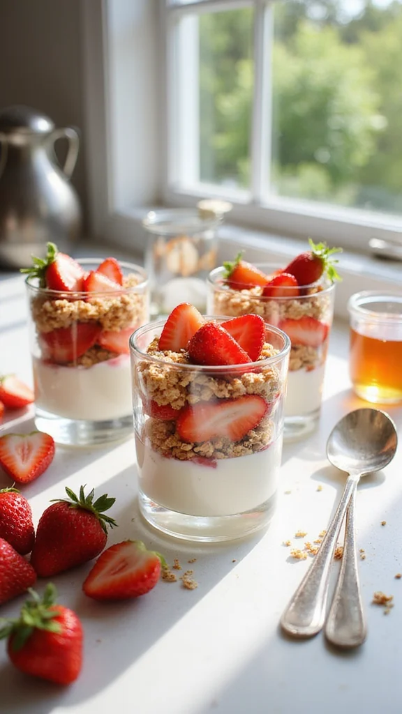 15 Easy Strawberry Breakfast Recipes Kids Will Beg You to Make - 1. Strawberry Yogurt Parfaits 1