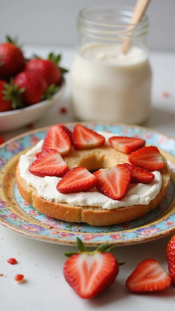15 Easy Strawberry Breakfast Recipes Kids Will Beg You to Make - 11. Strawberry Cream Cheese Bagels 1