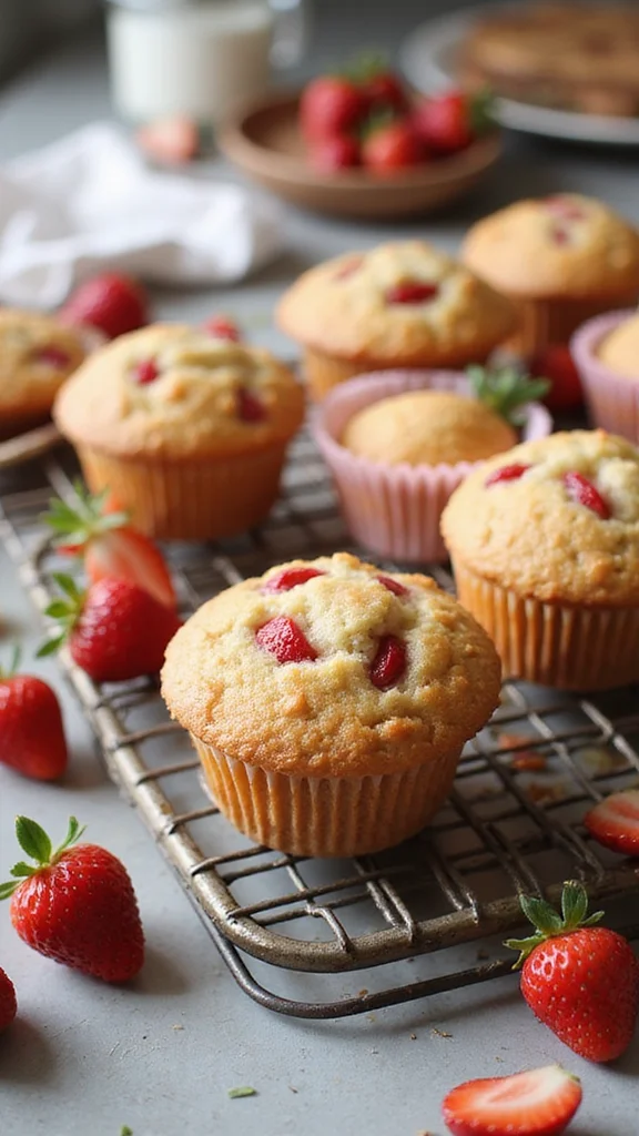 15 Easy Strawberry Breakfast Recipes Kids Will Beg You to Make - 9. Strawberry Muffins 1