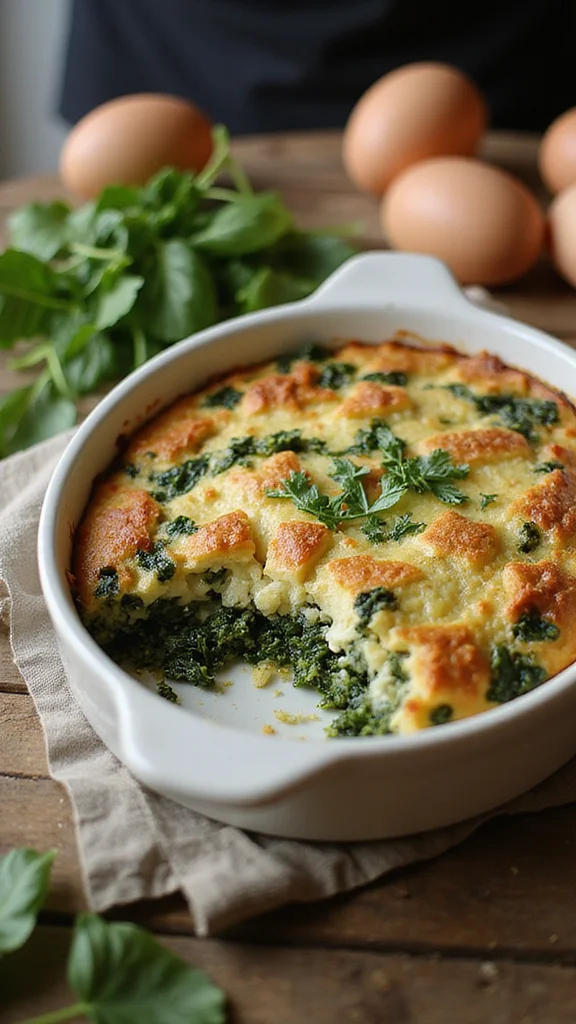 15 Make-Ahead Breakfast Casserole Ideas Perfect for Christmas Morning - 14. Spinach and Feta Strata 1
