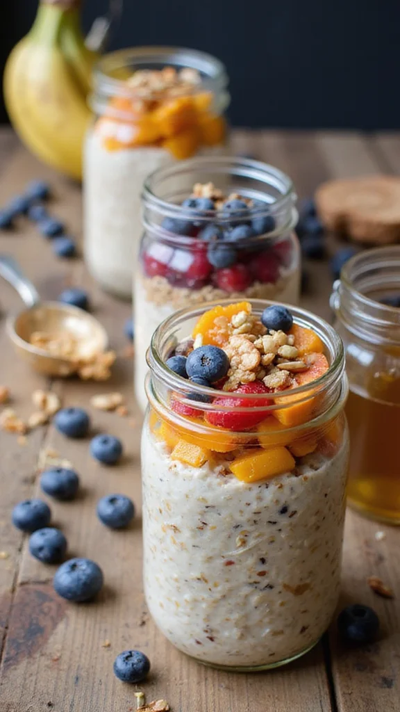 15 Make-Ahead Potluck Breakfast Ideas That Travel Perfectly - 2. Overnight Oats Jars 1