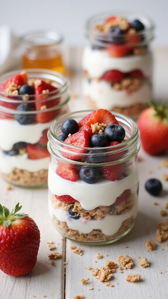 15 Make-Ahead Potluck Breakfast Ideas That Travel Perfectly - 4. Fruit and Yogurt Parfaits 1