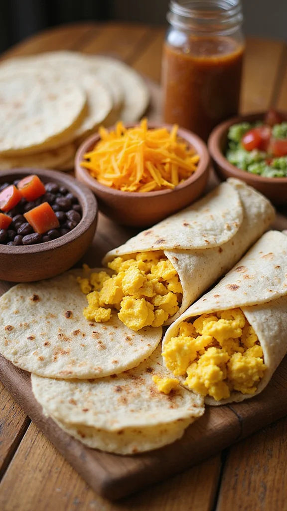 18 Budget-Friendly Breakfast Grazing Board Ideas That Still Wow - 10. Breakfast Burrito Board 1