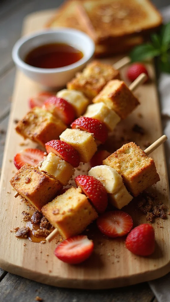18 Budget-Friendly Breakfast Grazing Board Ideas That Still Wow - 14. Creative French Toast Skewers 1