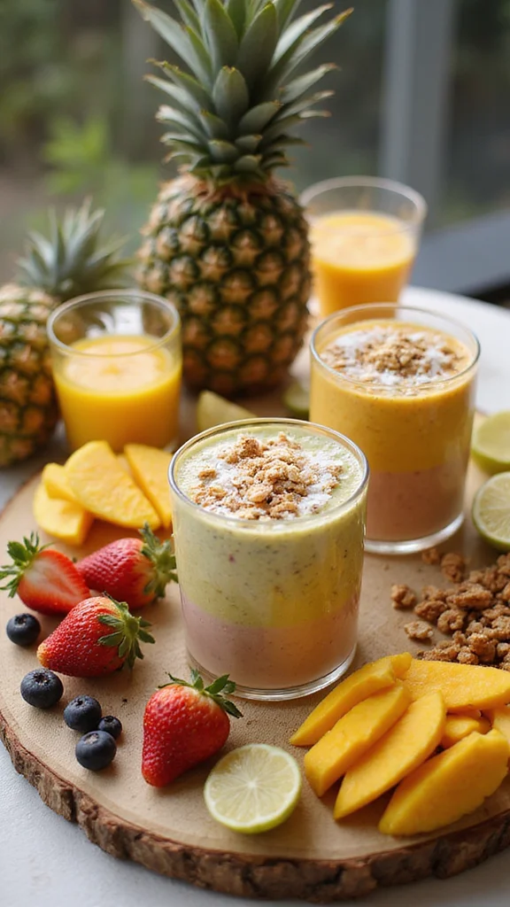 18 Budget-Friendly Breakfast Grazing Board Ideas That Still Wow - 15. Tropical Smoothie Bowl Board 1