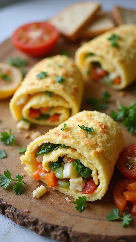 18 Budget-Friendly Breakfast Grazing Board Ideas That Still Wow - 16. Omelette Roll-Ups 1