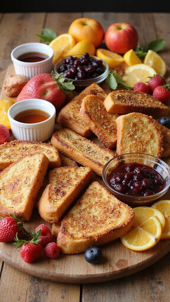 18 Budget-Friendly Breakfast Grazing Board Ideas That Still Wow - 17. French Toast Sticks Board 1