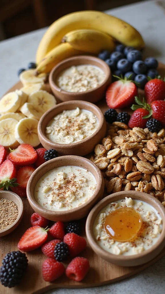 18 Budget-Friendly Breakfast Grazing Board Ideas That Still Wow - 18. Classic Oatmeal Board 1