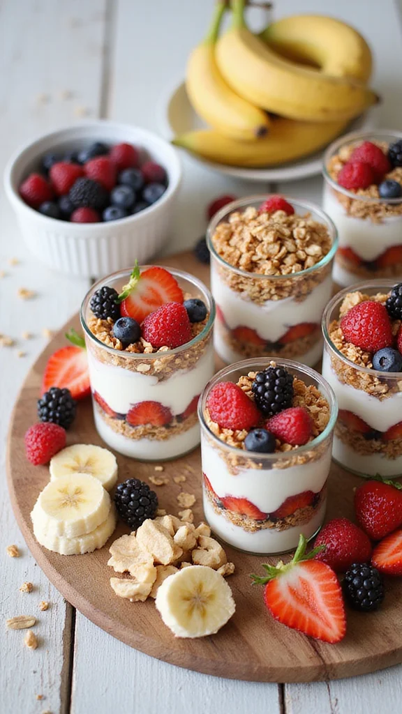 18 Budget-Friendly Breakfast Grazing Board Ideas That Still Wow - 3. Healthy Yogurt Parfaits 1