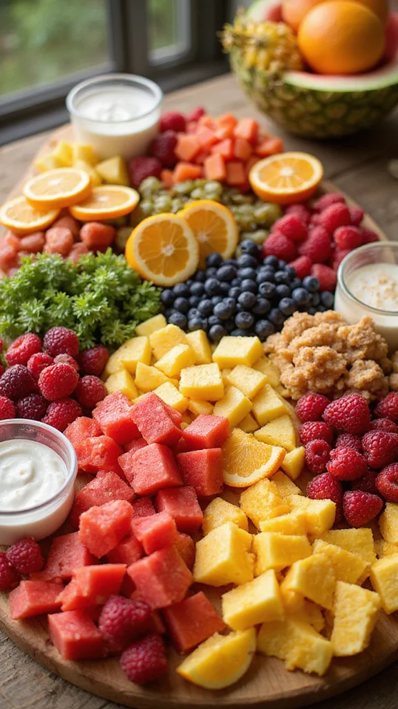 18 Budget-Friendly Breakfast Grazing Board Ideas That Still Wow - 5. Colorful Fruit Fiesta 1