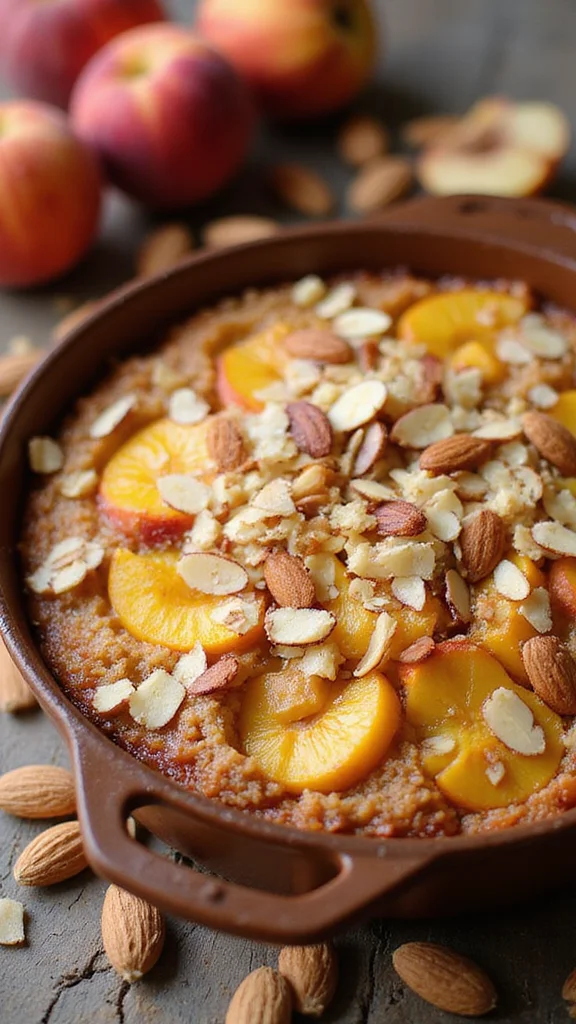 18 Crowd-Pleasing Breakfast Casserole Ideas for Brunch Gatherings - 14. Peach and Almond Breakfast Bake 1