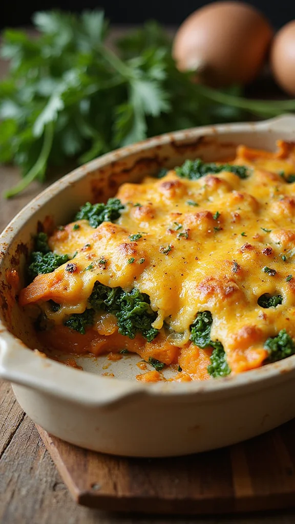 18 Crowd-Pleasing Breakfast Casserole Ideas for Brunch Gatherings - 4. Sweet Potato and Kale Casserole 1