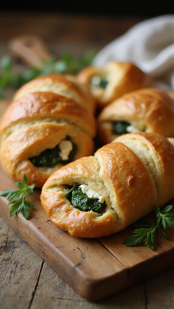18 Healthy Potluck Breakfast Ideas That Are Actually Delicious - 14. Spinach and Feta Stuffed Croissants 1