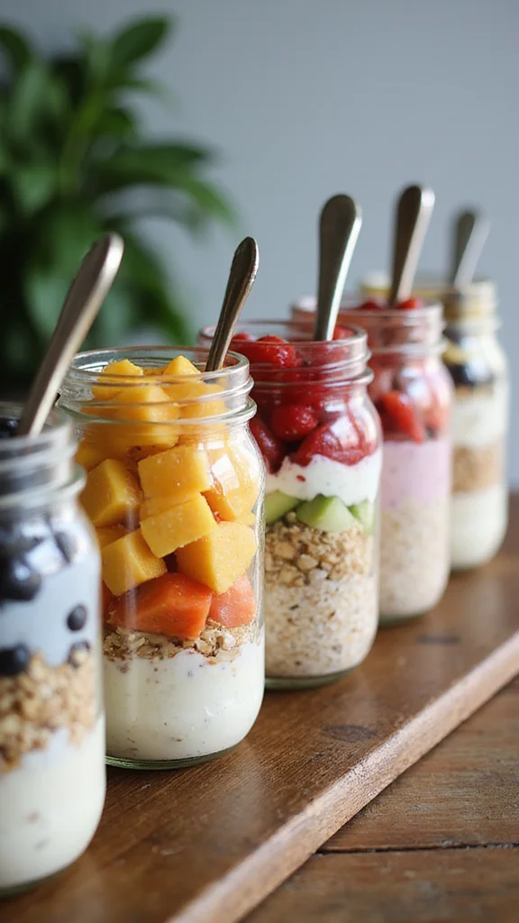 18 Healthy Potluck Breakfast Ideas That Are Actually Delicious - 4. Overnight Oats Jars 1