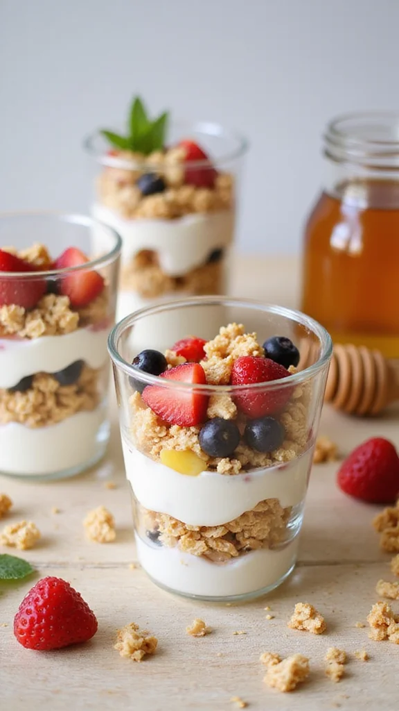 18 Healthy Potluck Breakfast Ideas That Are Actually Delicious - 5. Greek Yogurt Parfaits 1