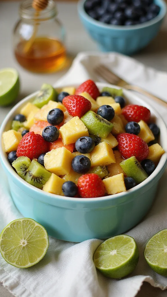 18 Healthy Potluck Breakfast Ideas That Are Actually Delicious - 9. Fruit Salad with Honey-Lime Dressing 1