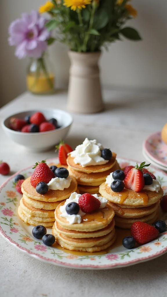 18 Make-Ahead Breakfast Brunch Ideas That Save You Precious Time - 5. Mini Pancake Stacks 1