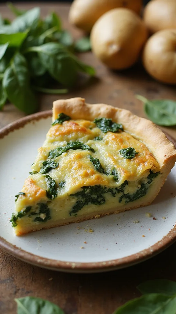18 Make-Ahead Breakfast Potato Recipes Perfect for Busy Weekday Mornings - 12. Potato and Spinach Quiche 1