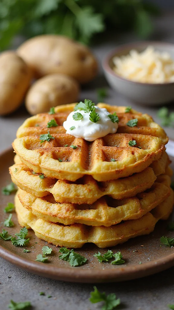 18 Make-Ahead Breakfast Potato Recipes Perfect for Busy Weekday Mornings - 4. Crispy Breakfast Potato Waffles 1